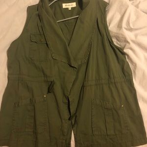 dark green vest